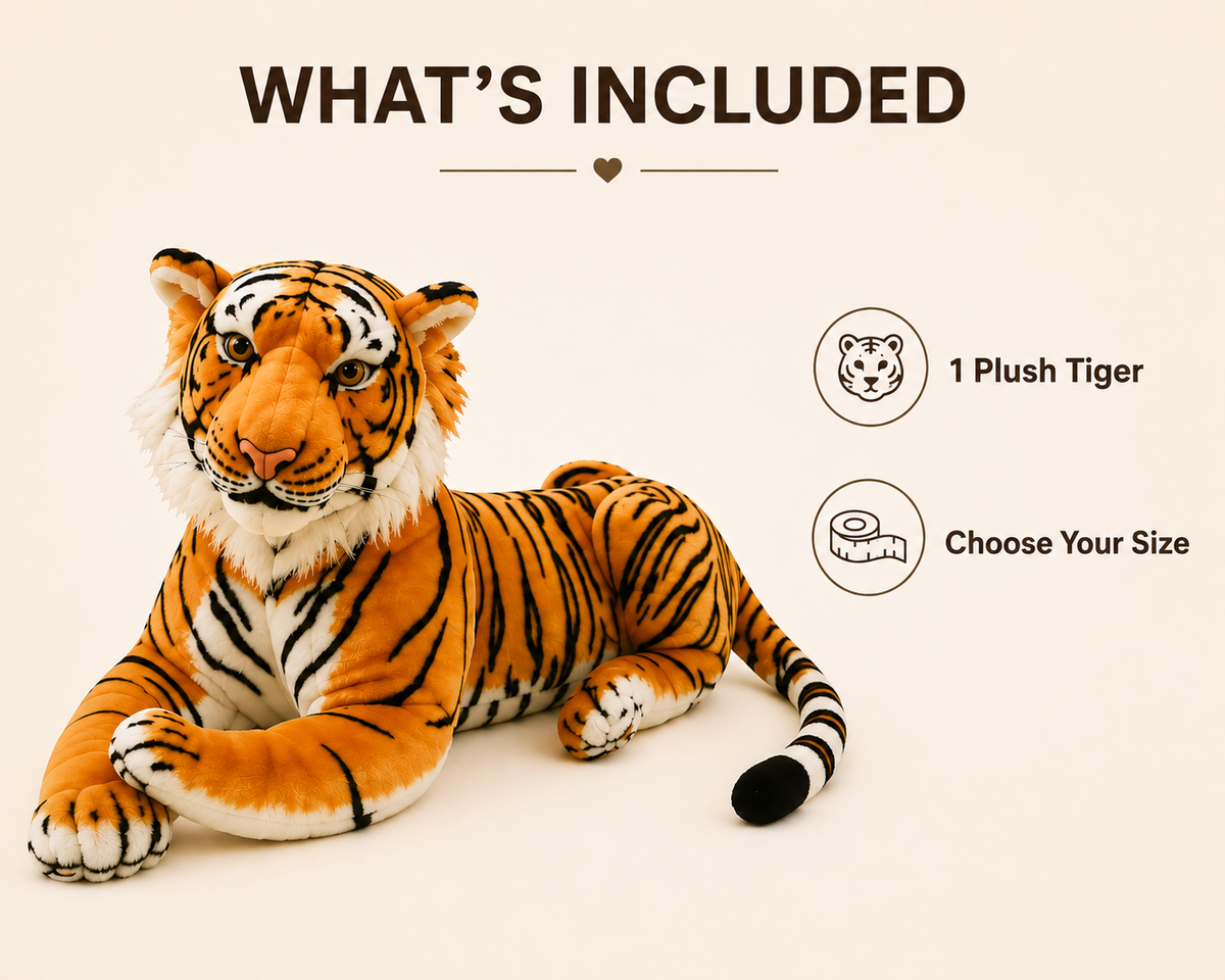 Tiger plush what is included