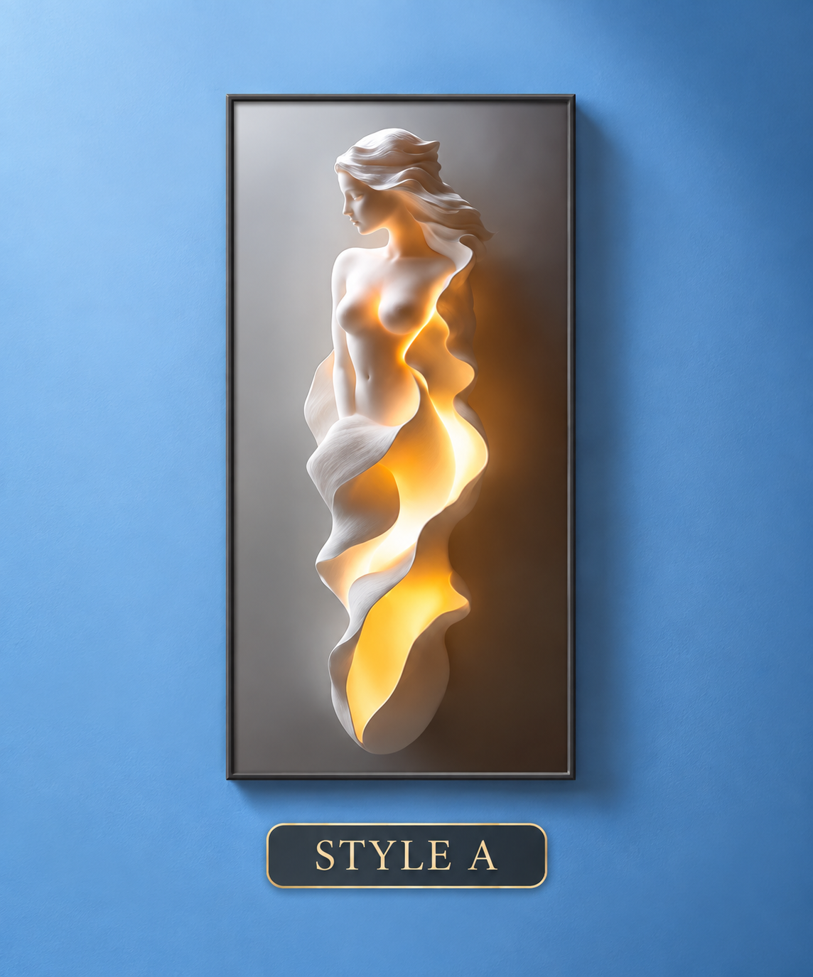 LED Lighted Nude Wall Art Style A