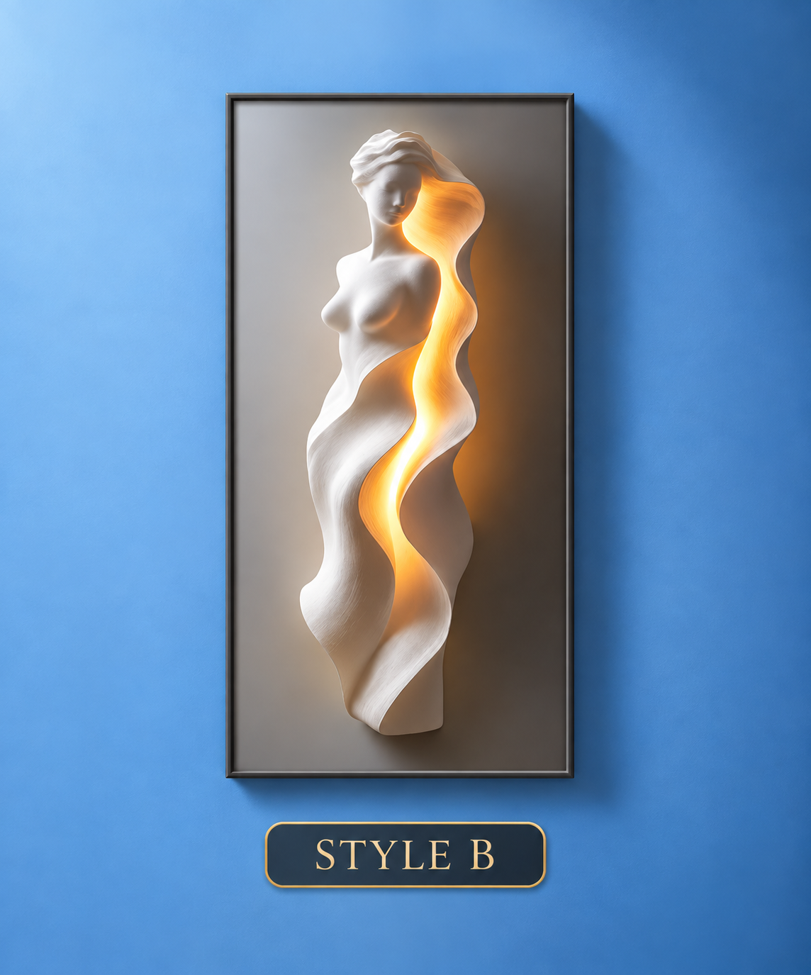 LED Lighted Nude Wall Art Style B