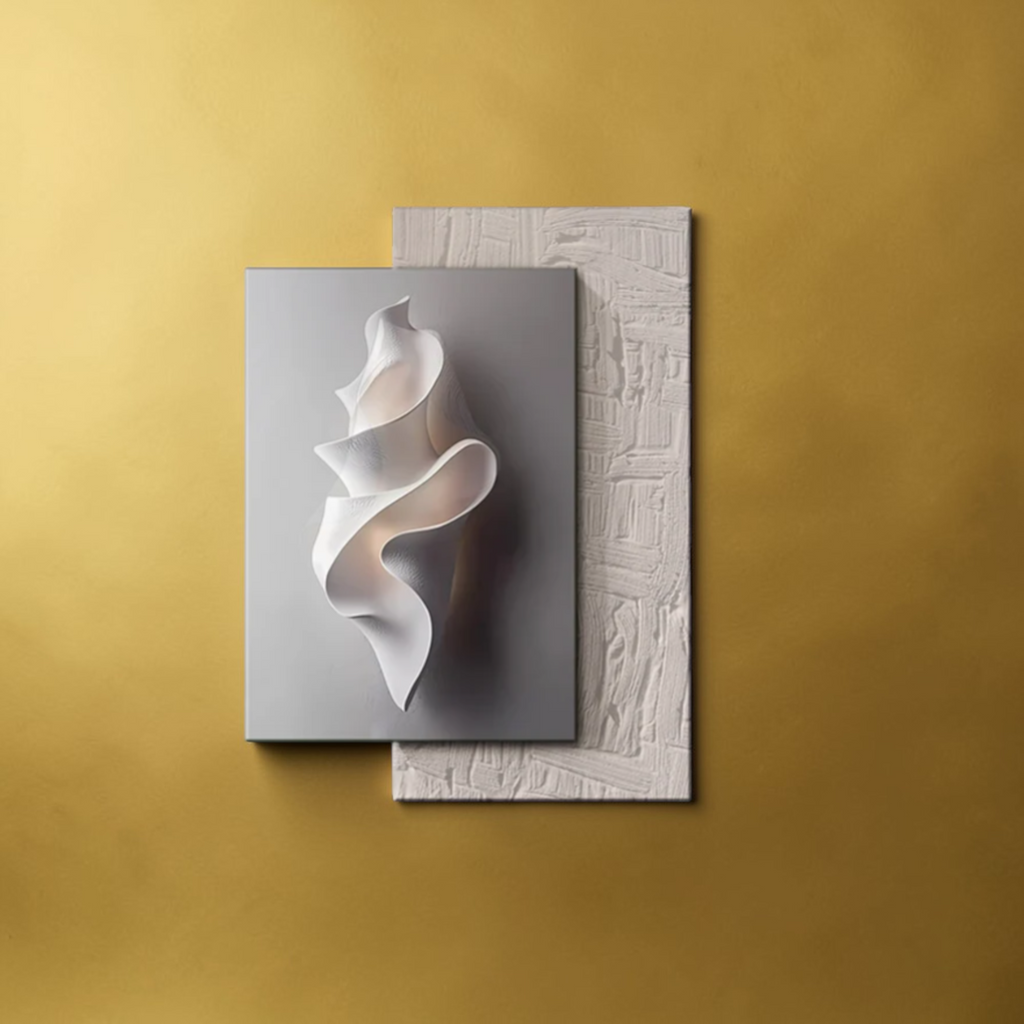 Modern LED wall art lamp sculptural white abstract design