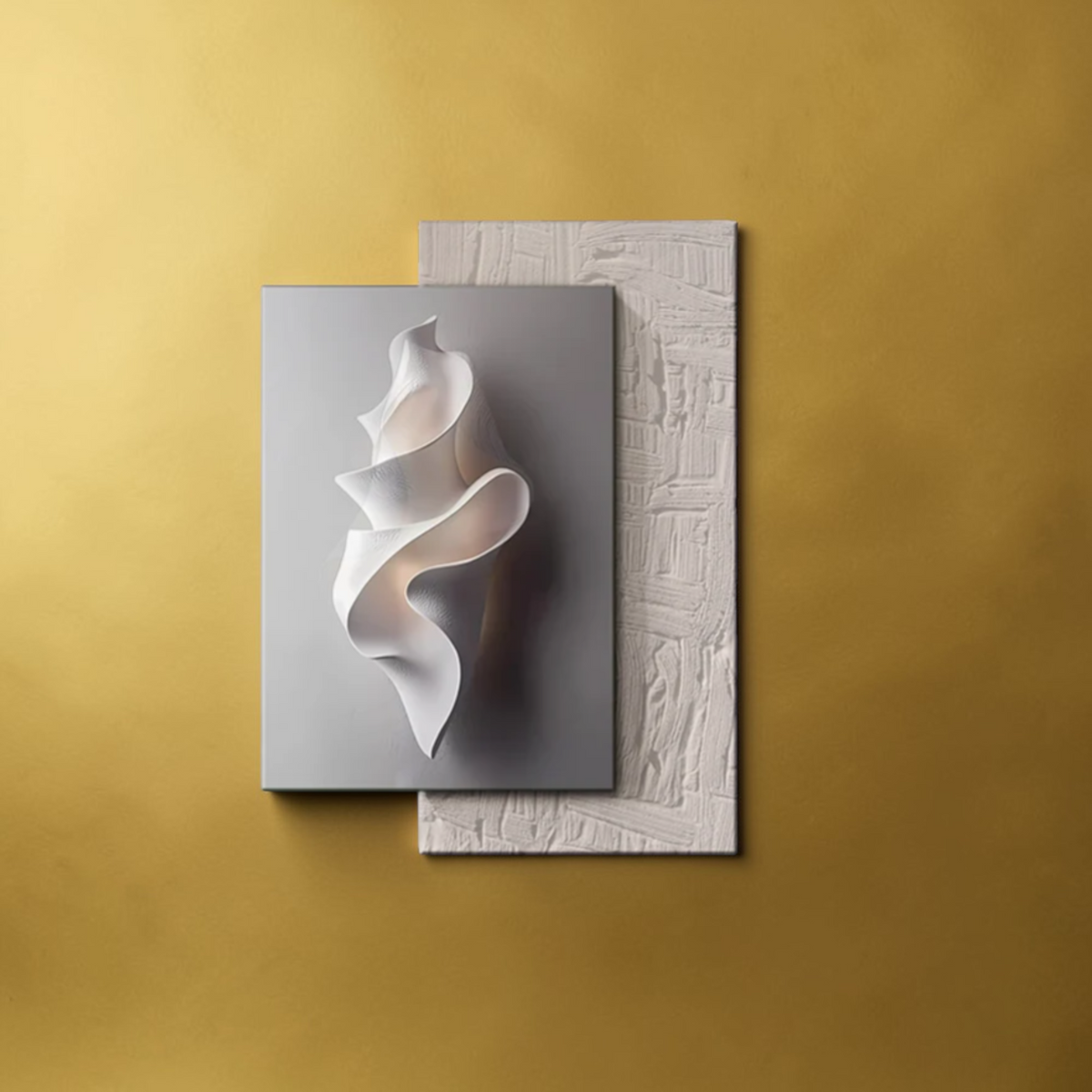 Modern LED wall art lamp sculptural white abstract design