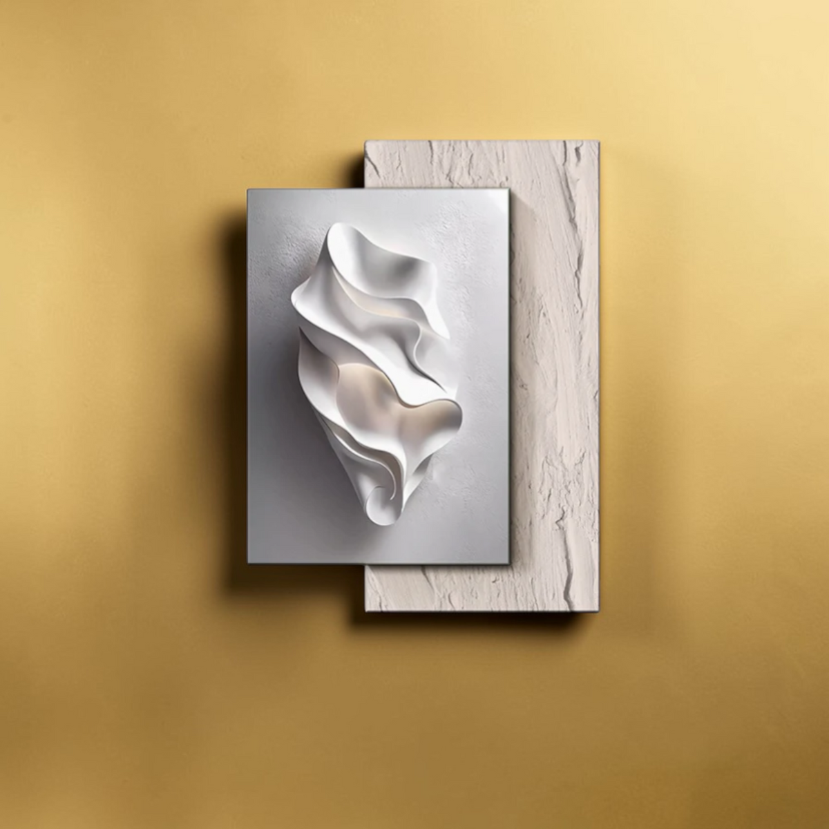 Modern LED wall art lamp flowing sculptural design