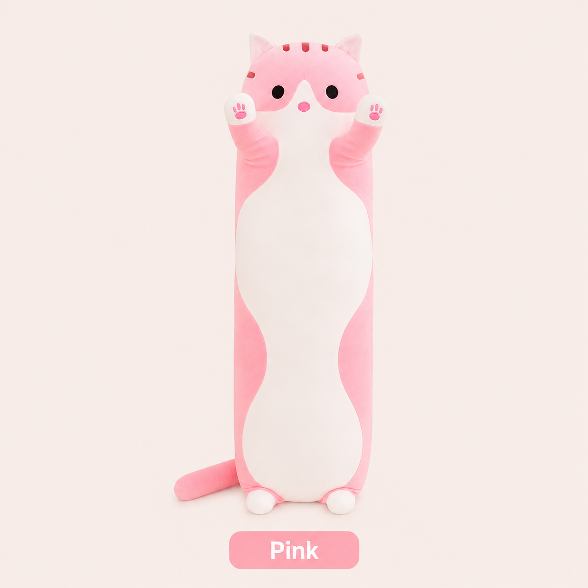 Long cat body pillow pink color