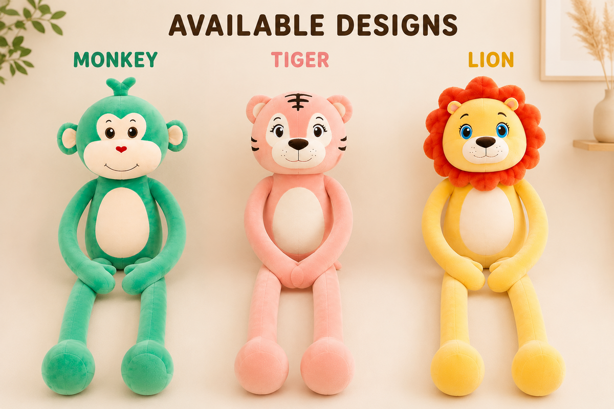 Available designs monkey tiger lion