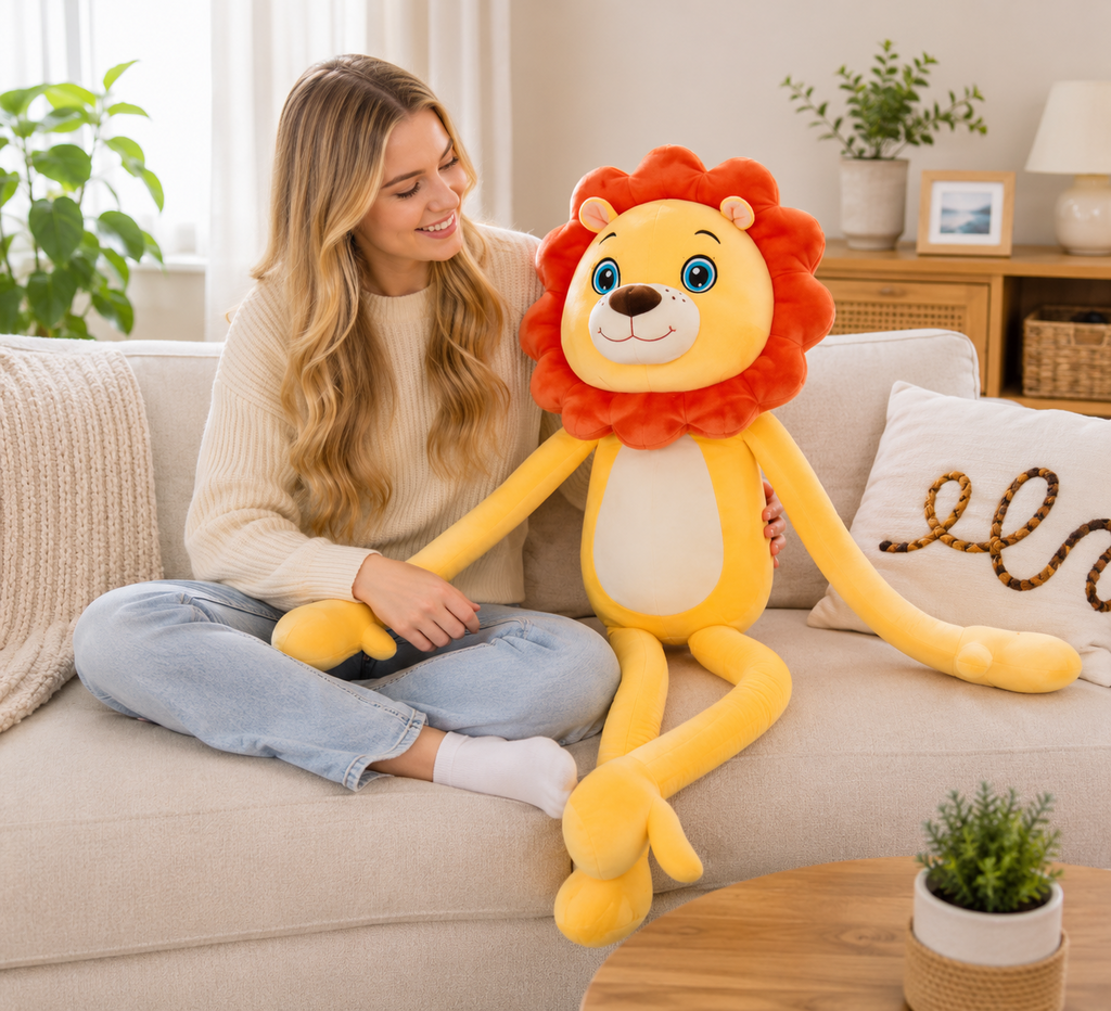 Long leg lion plush lifestyle