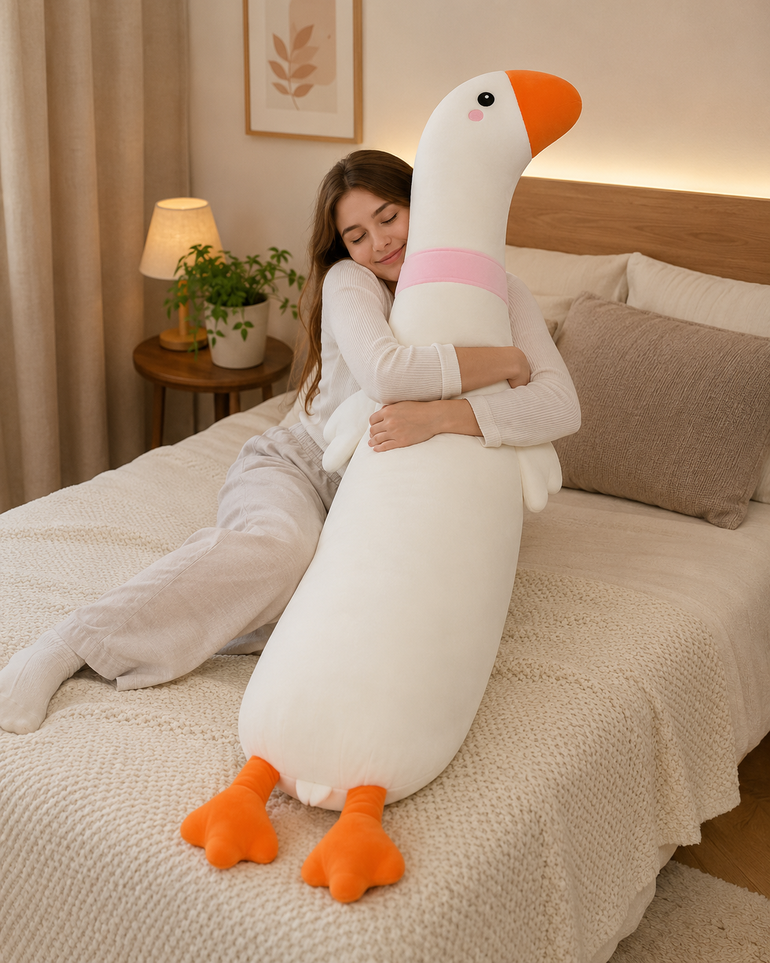 Long plush body pillow Goose Dinosaur Unicorn image 12