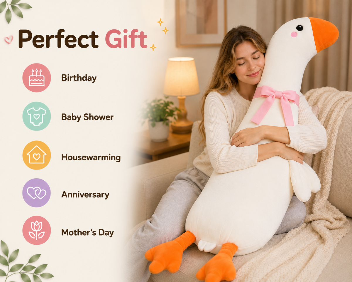 Long plush body pillow Goose Dinosaur Unicorn image 13