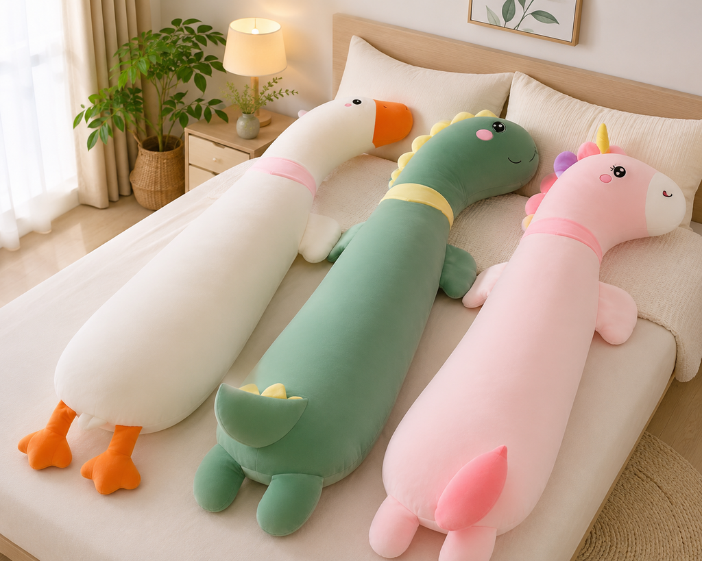 Long plush body pillow Goose Dinosaur Unicorn image 14