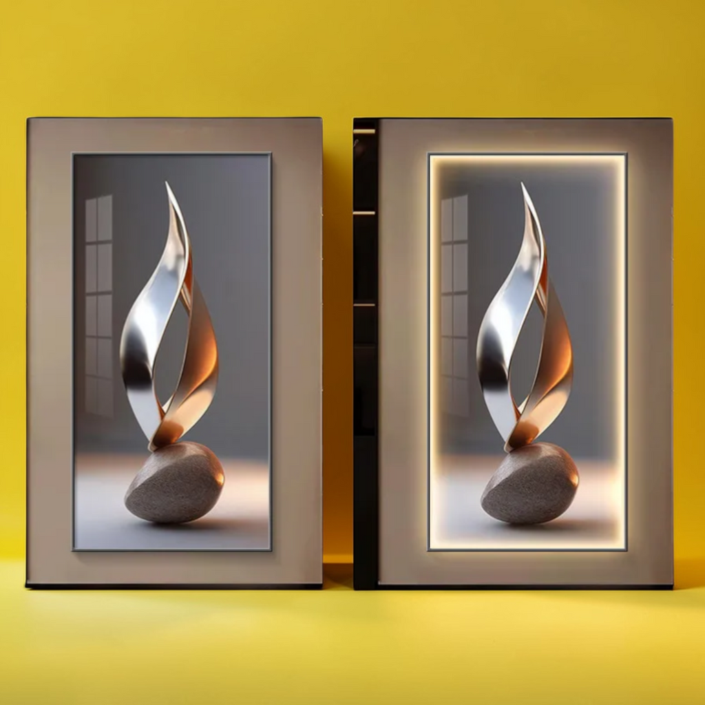 Contemporary LED wall art lifestyle view