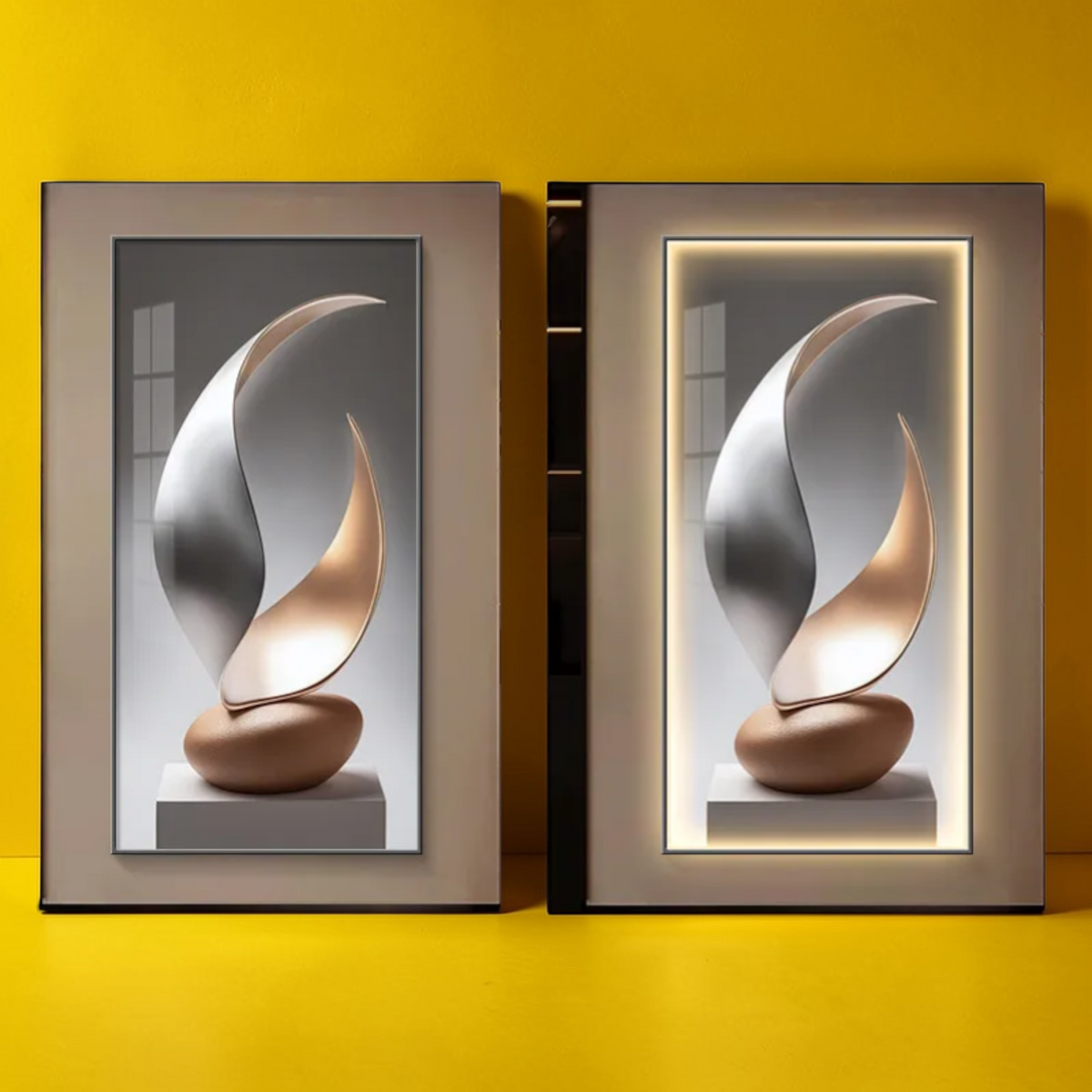 LED wall art decorative panel view