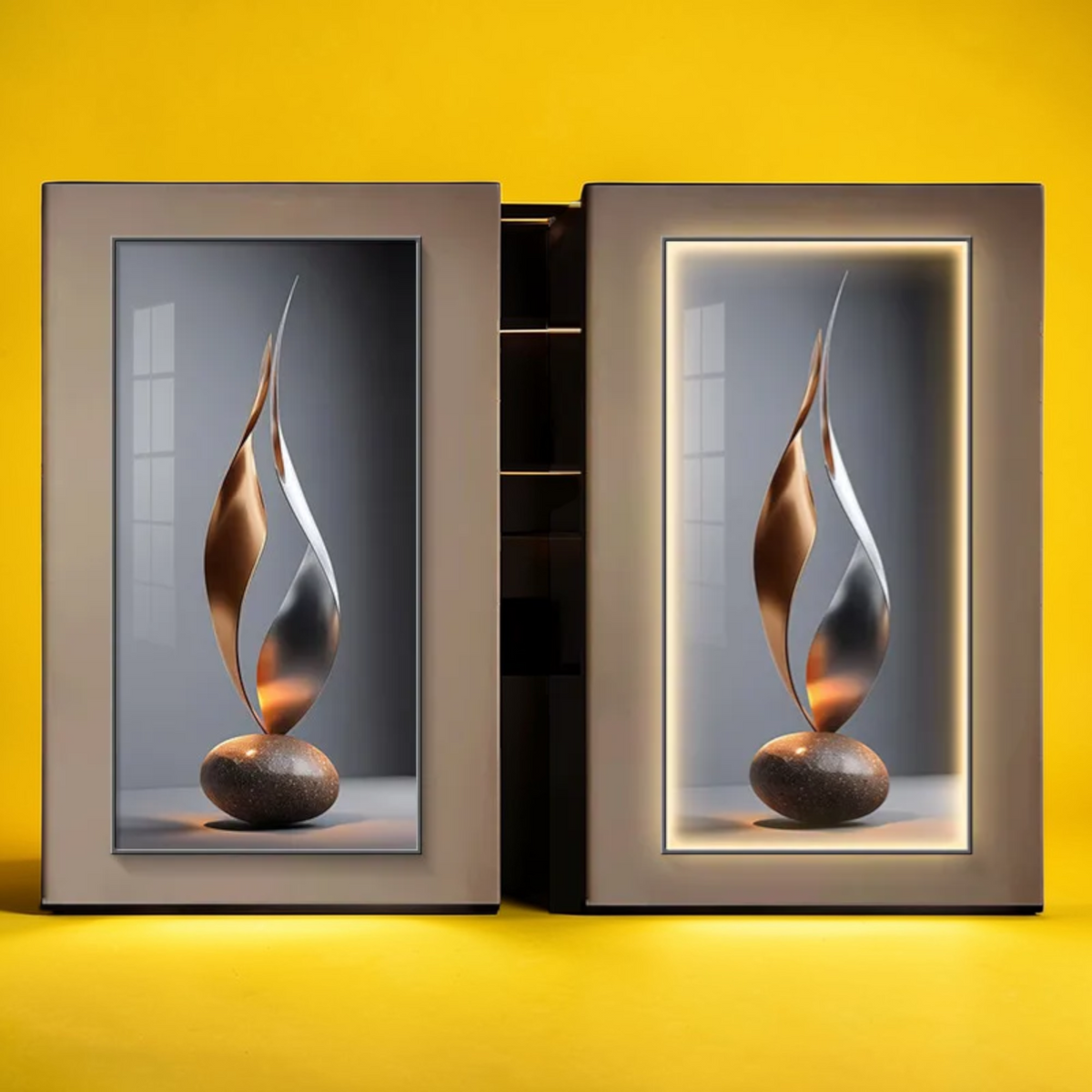 Dimmable LED wall art room display
