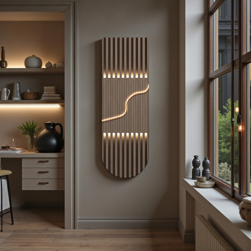 Modern LED decorative wall lamp in hallway interior