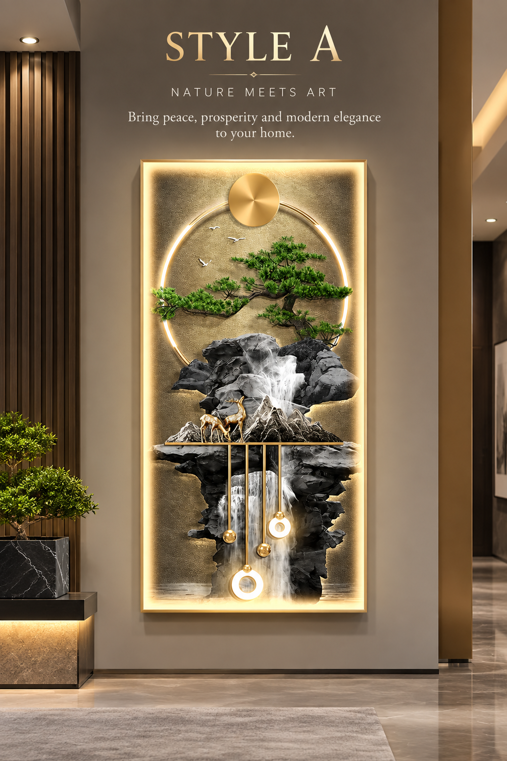 Modern LED waterfall wall lamp Style A
