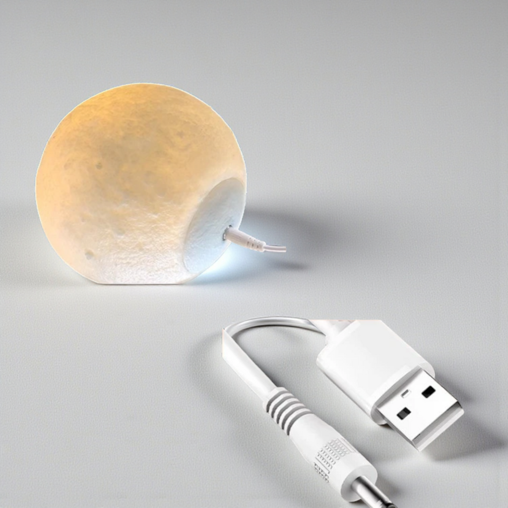 Moon lamp USB charging connection