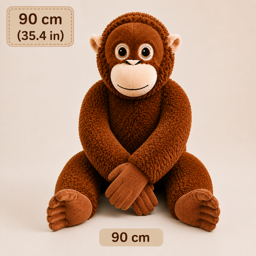 Monkey plush 90 cm 35.4 inch
