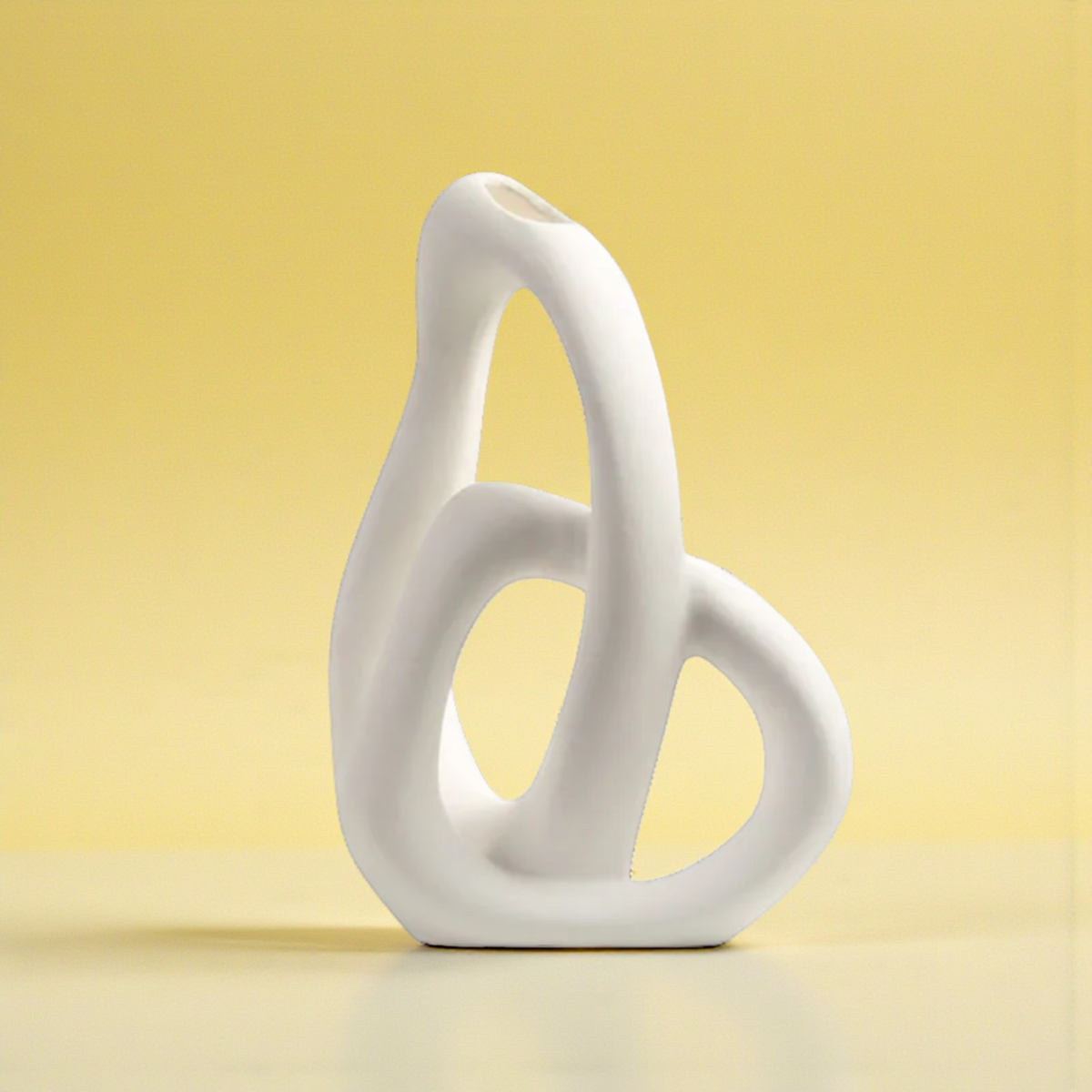 Matte white Nordic abstract ceramic vase