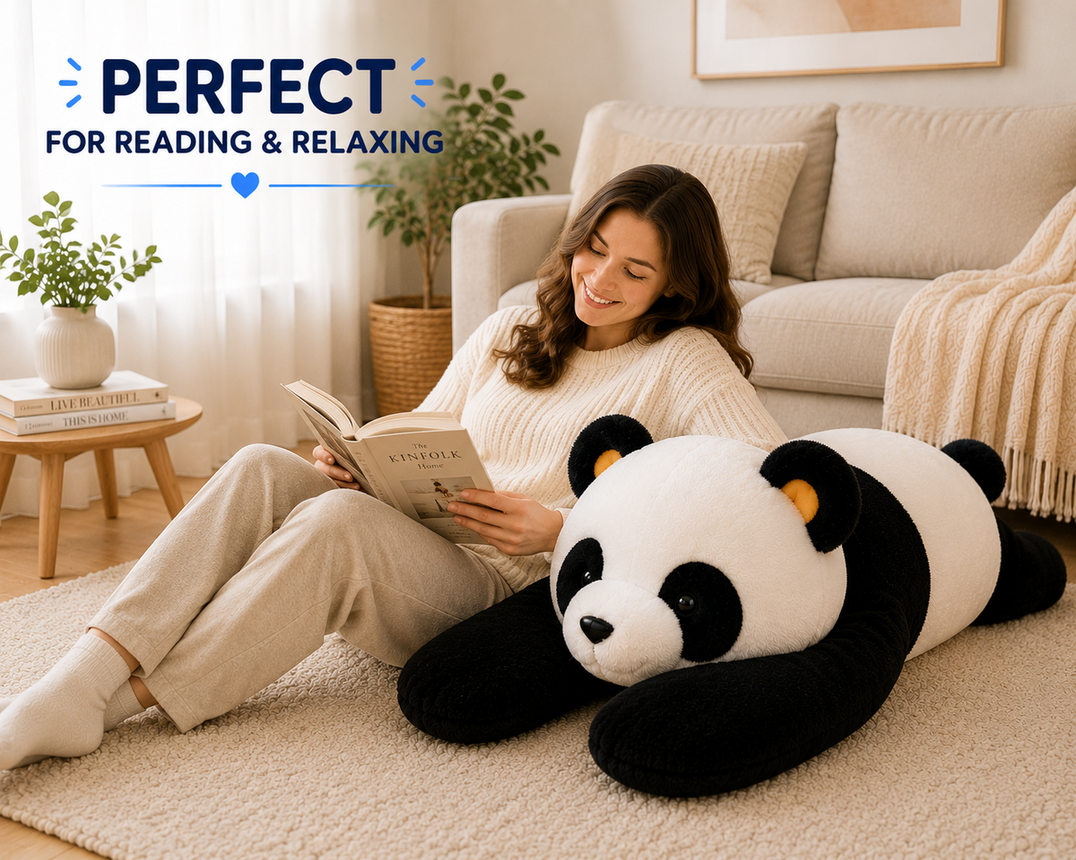 Giant Panda Plush for reading and relaxing