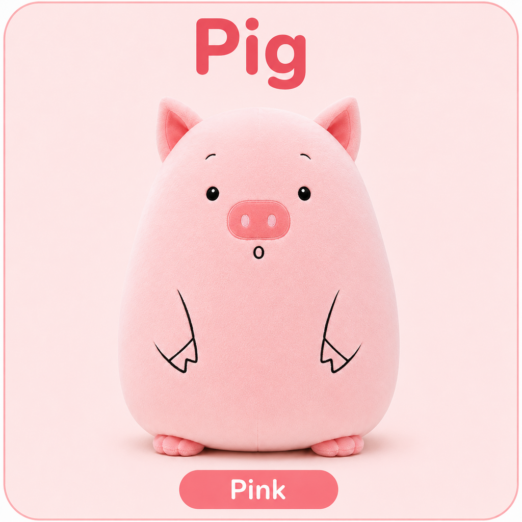 Pig pink plush