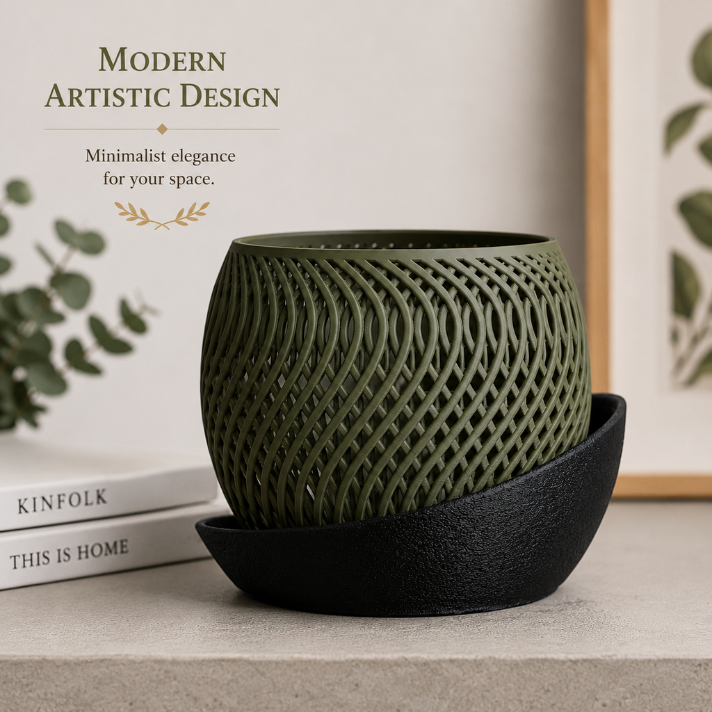 Modern artistic lattice planter design