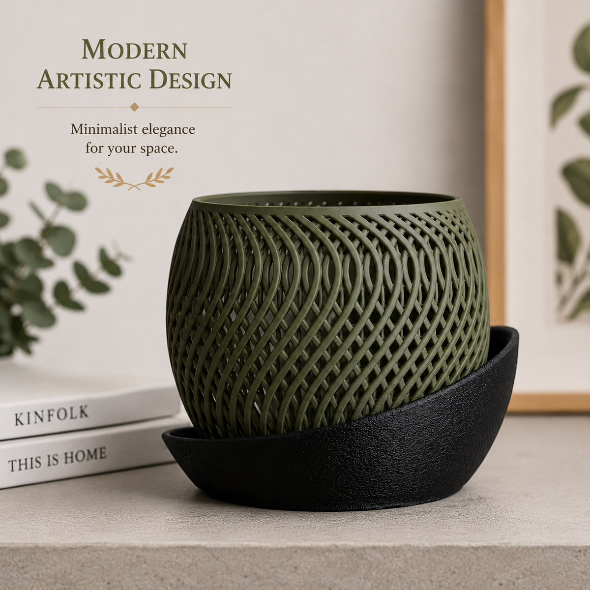 Modern artistic lattice planter design