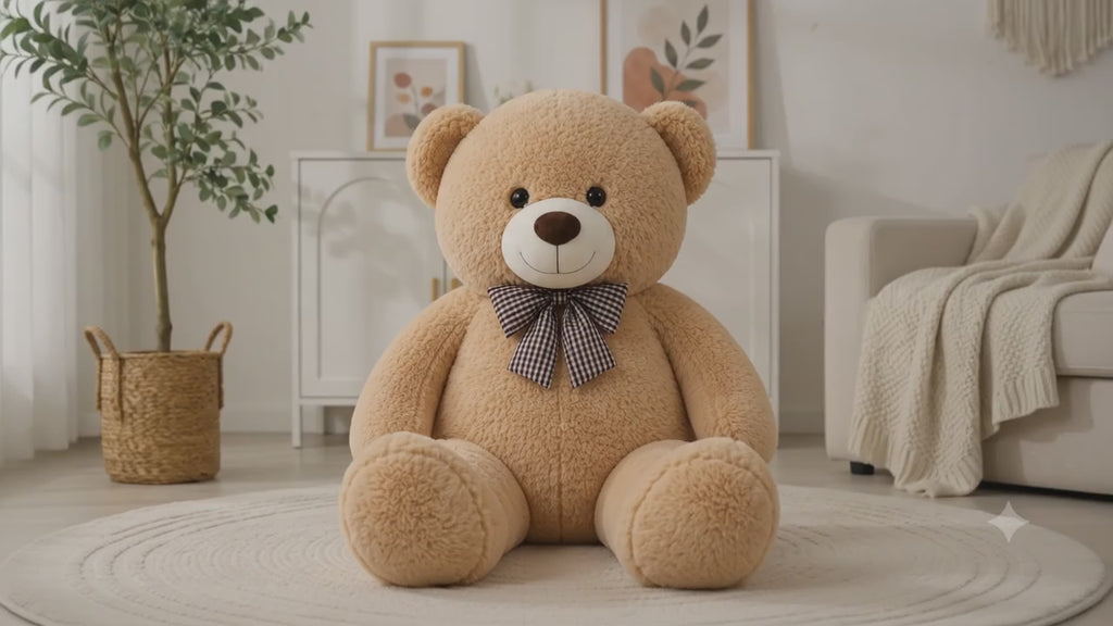 Large Teddy Bear Plush, 105 cm Stuffed Animal, Nursery & Bedroom Decor
