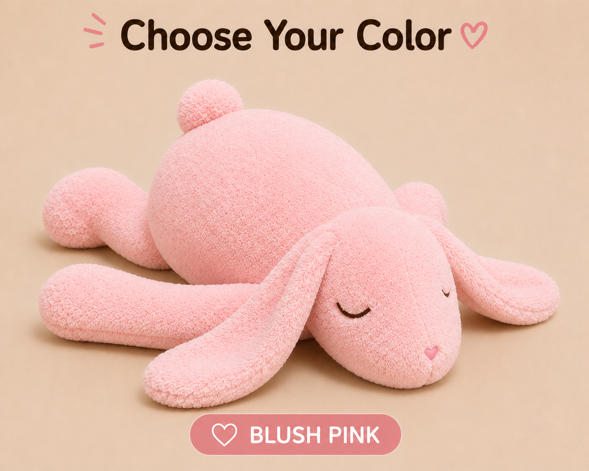 Blush Pink rabbit plush pillow