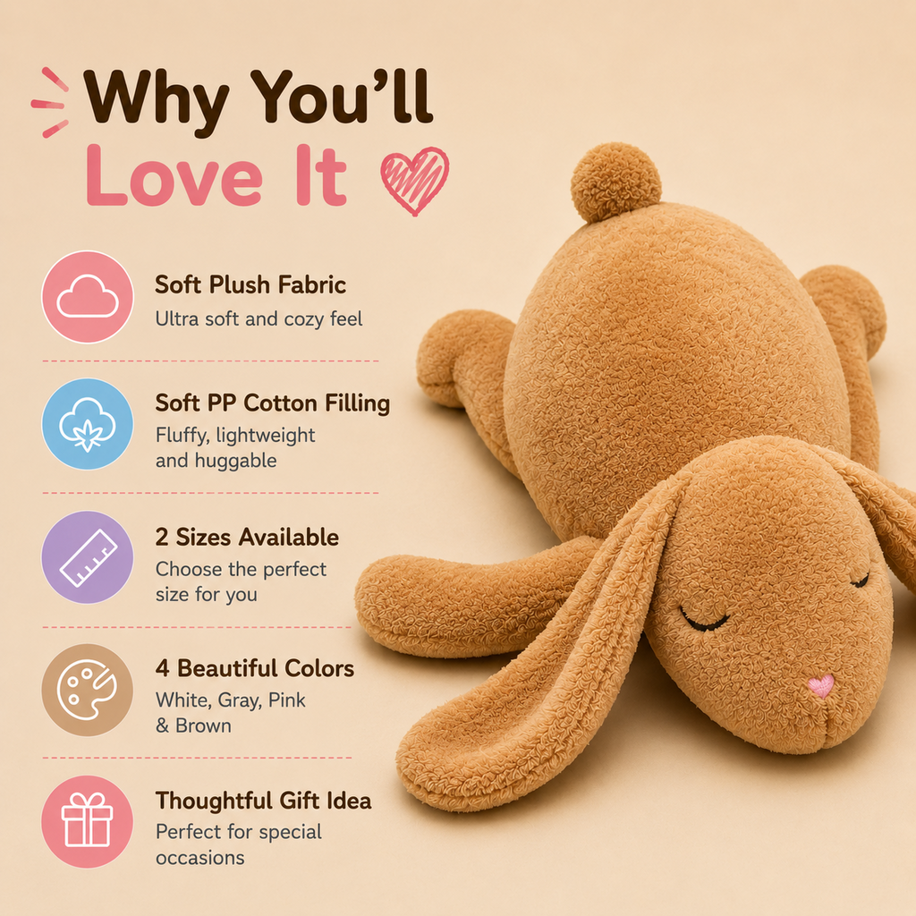 Rabbit plush pillow product features