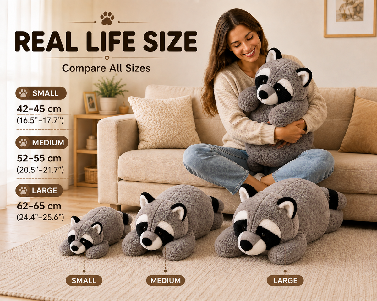 Raccoon plush what is included