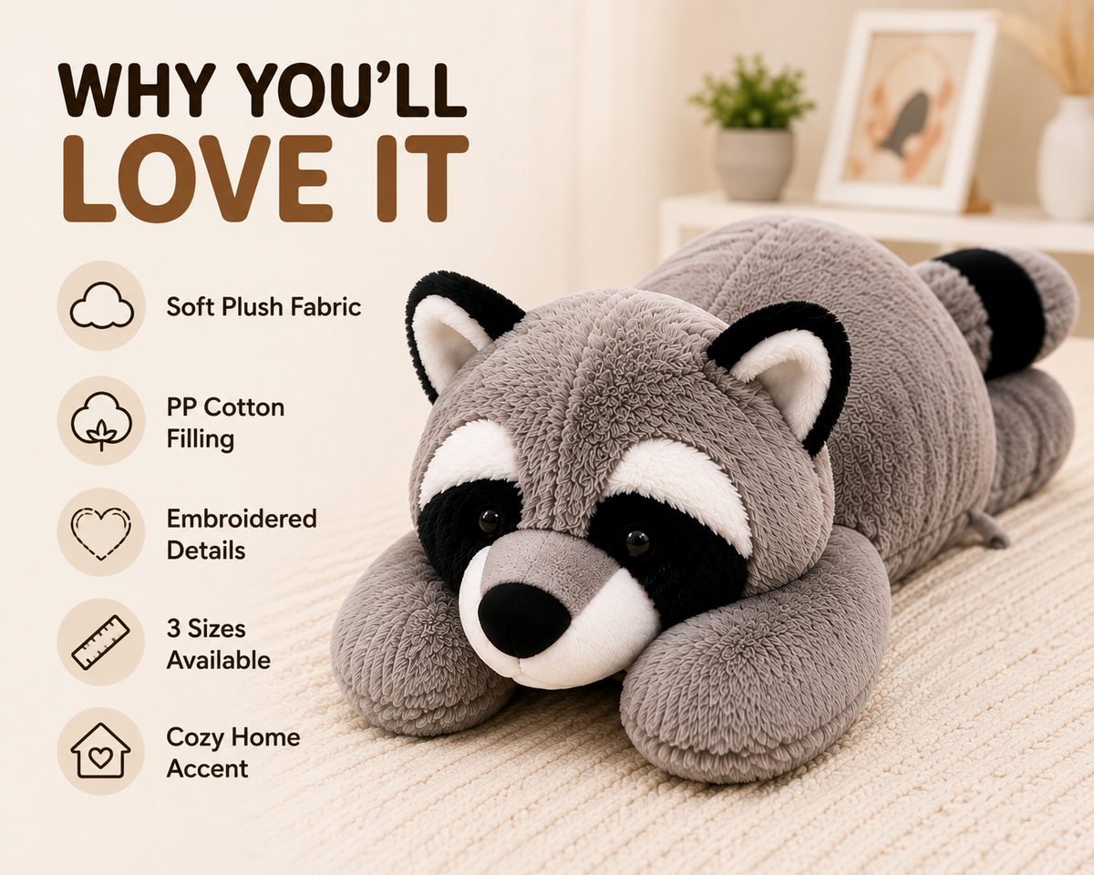 Raccoon plush lifestyle