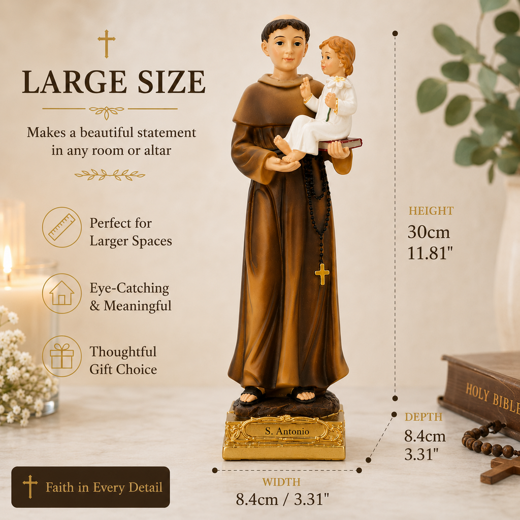 Large Saint Anthony statue size and dimensions