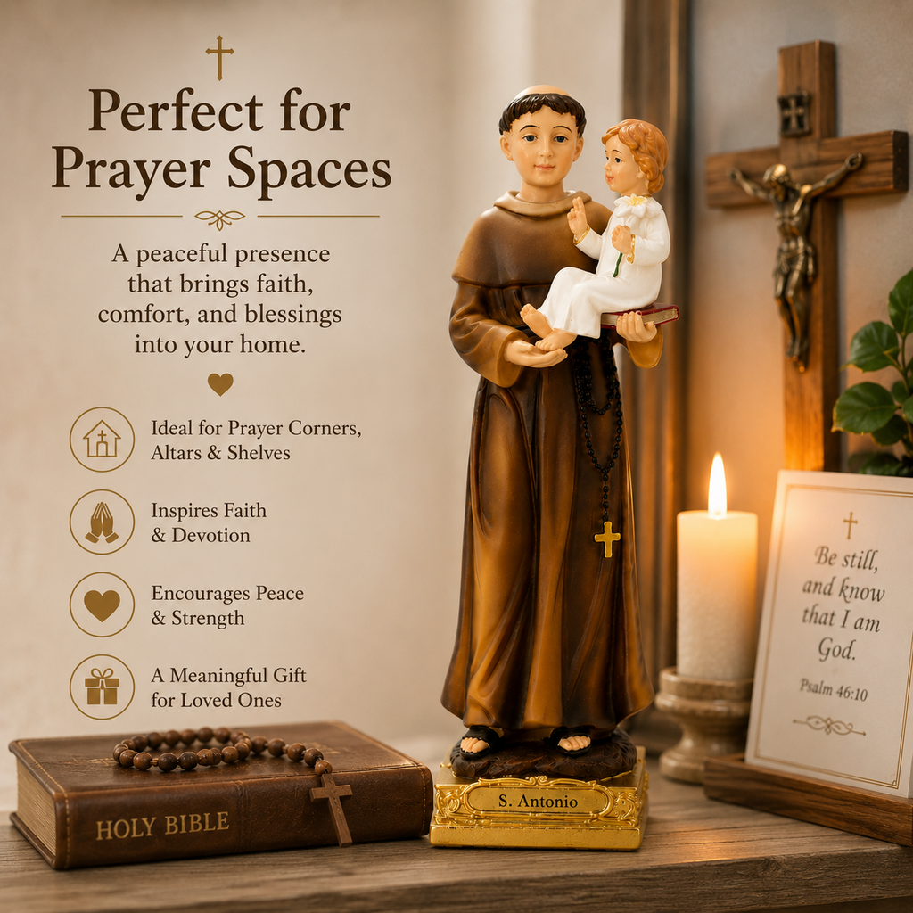 Saint Anthony statue for prayer spaces and home altars