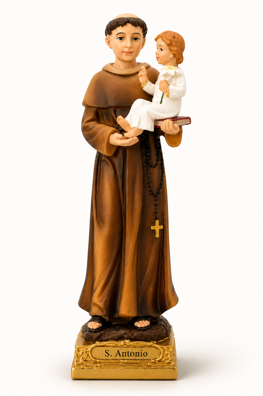 Saint Anthony statue with Child Jesus front view