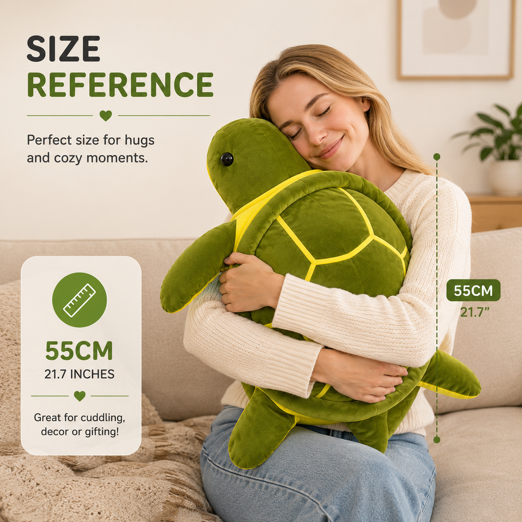 55 cm sea turtle plush size reference
