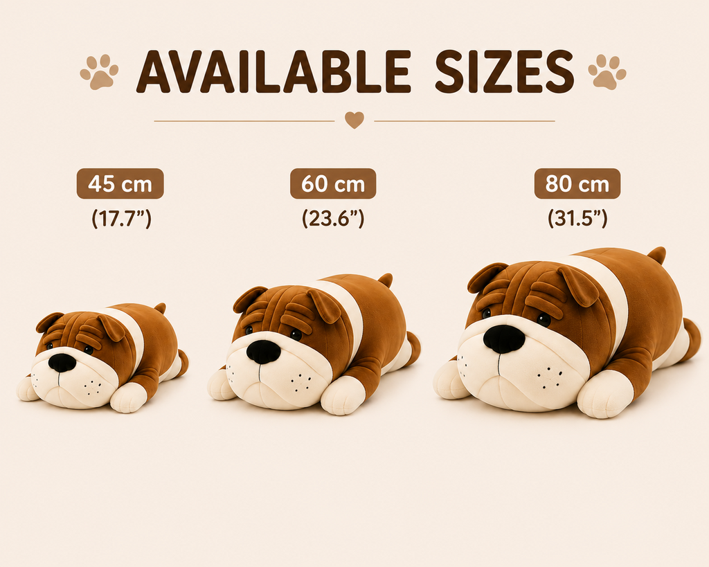Shar Pei plush available sizes 45 60 80 cm