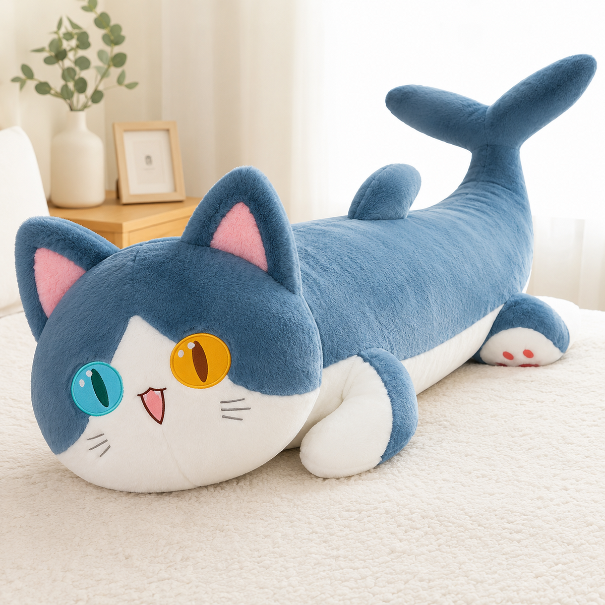 Shark Cat Plush Pillow
