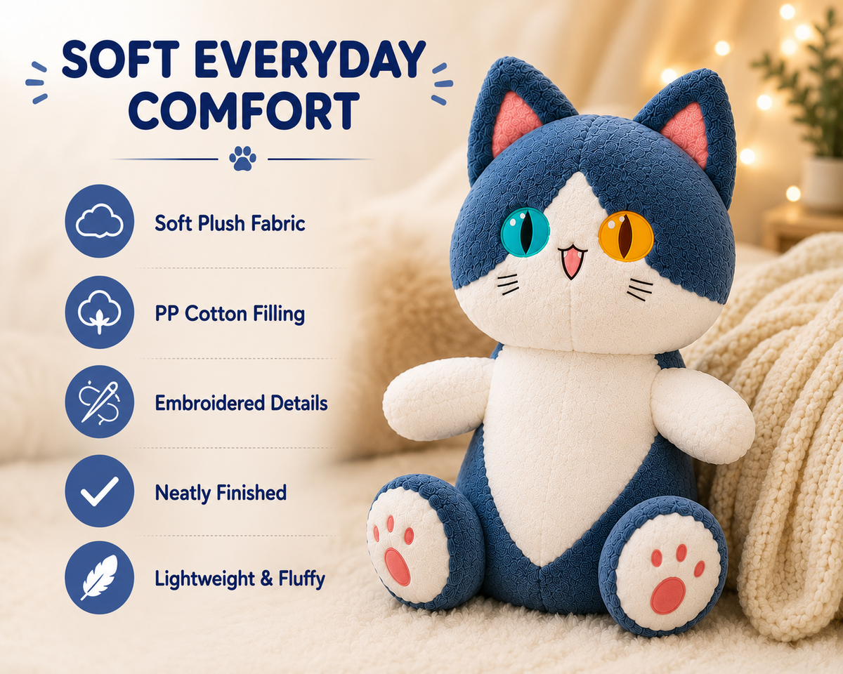 Shark Cat Plush Pillow soft everyday comfort