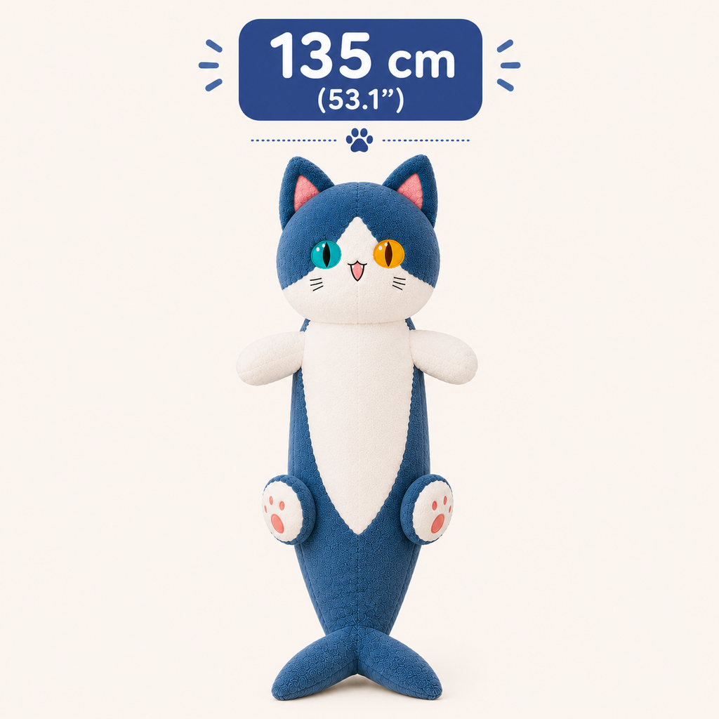 Shark Cat Plush Pillow 135 cm
