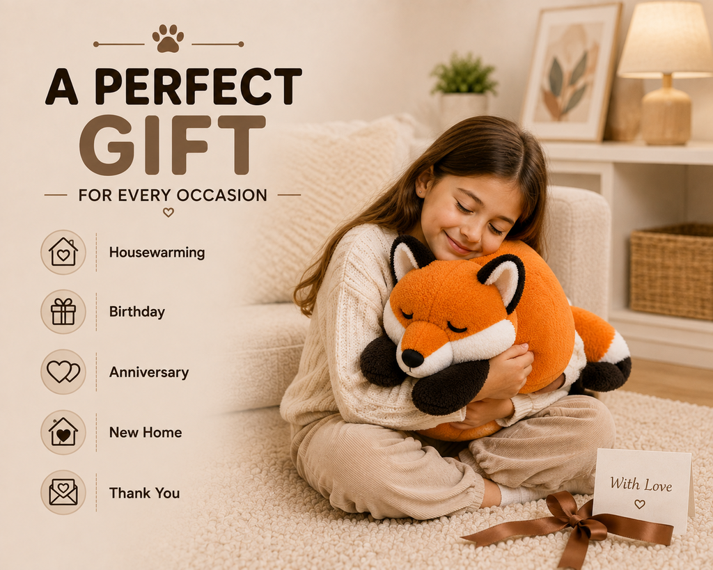 Sleeping fox plush gift