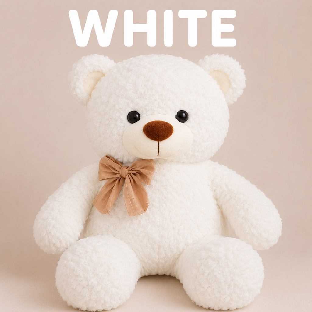 White plush teddy bear