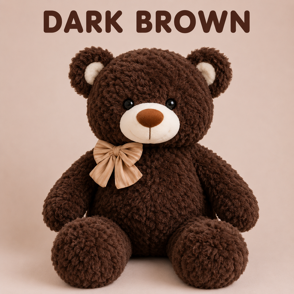 Dark brown plush teddy bear