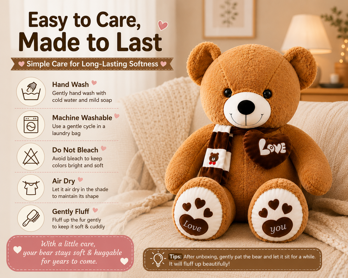Teddy bear care instructions