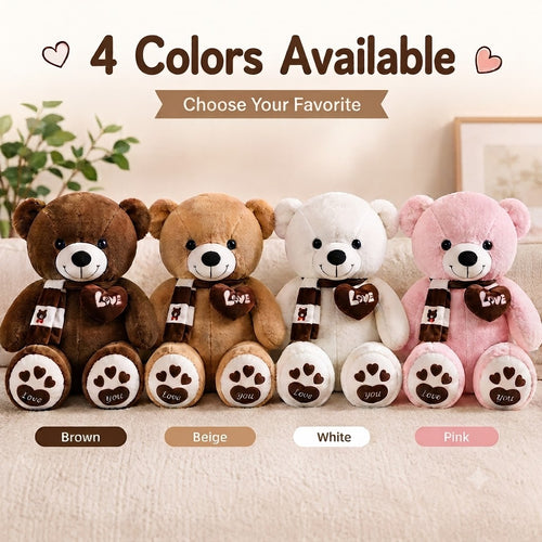 Teddy bear available in brown beige white and pink