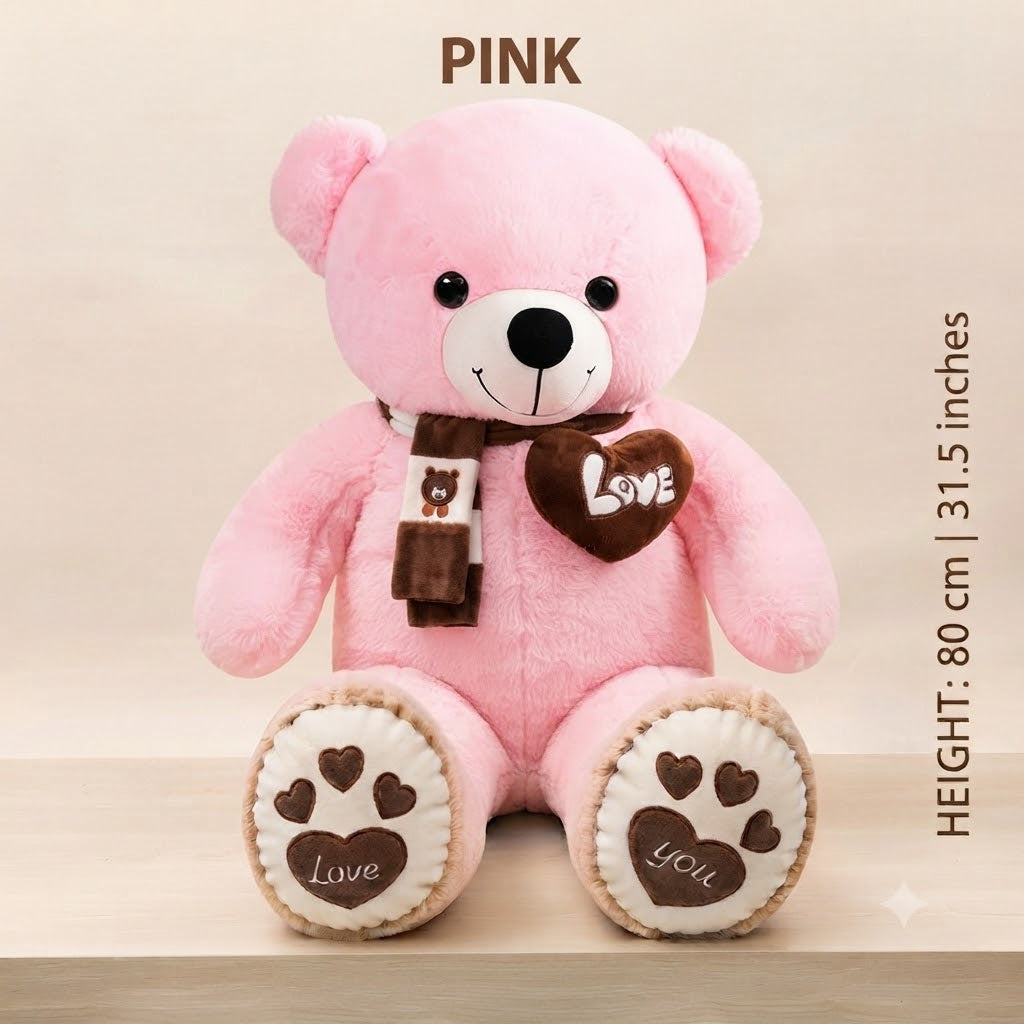 Pink 80 cm teddy bear
