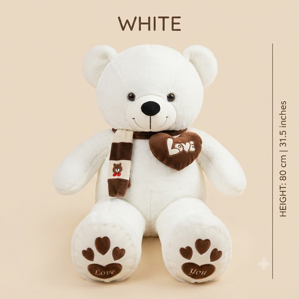 White 80 cm teddy bear
