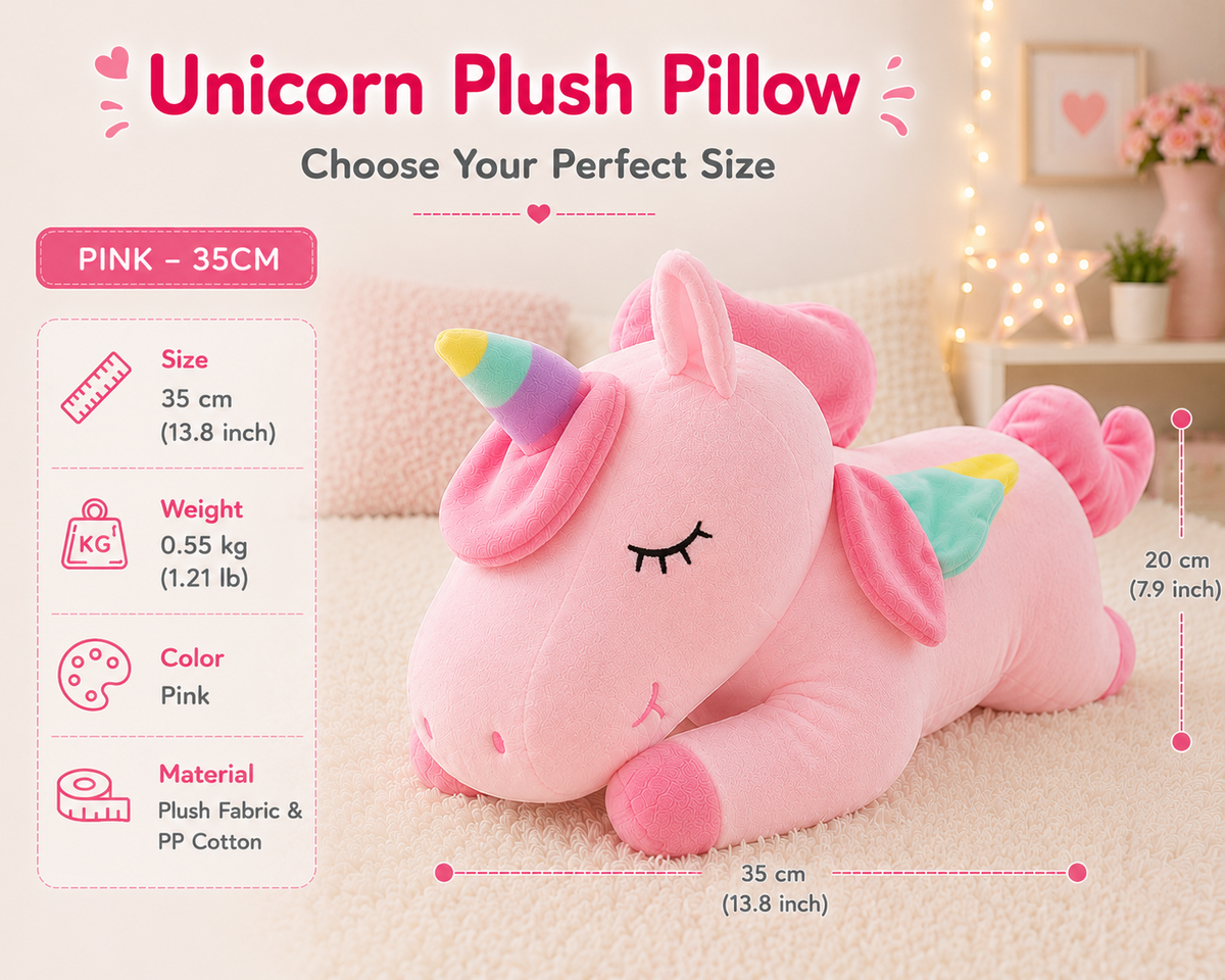 Unicorn plush pillow care instructions