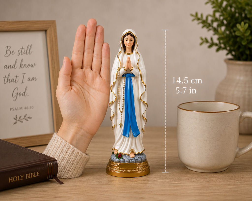Virgin Mary small statue size reference