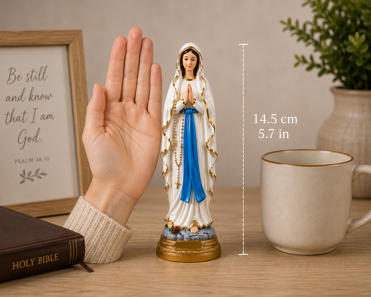 Virgin Mary small statue size reference