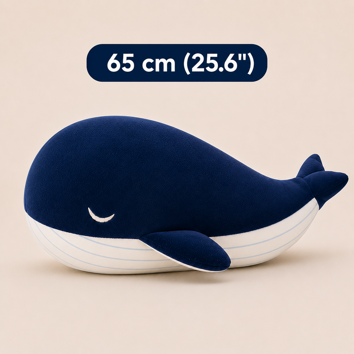 Blue plush whale pillow