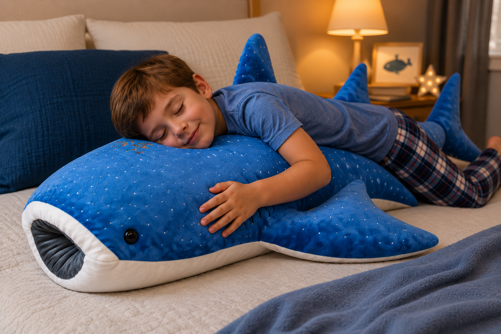 Whale shark plush bedroom companion