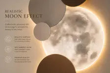 Wood Moon Wall Light LED